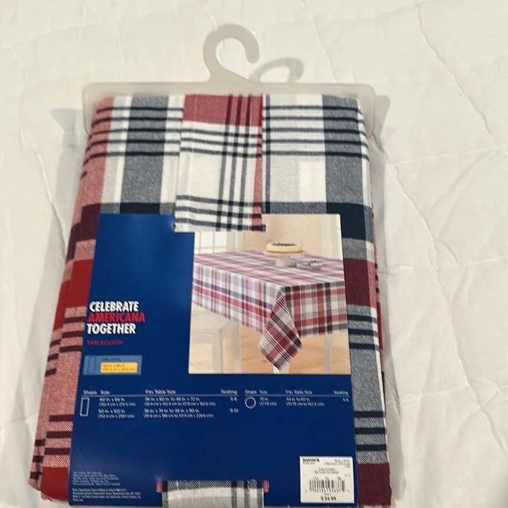 NWT Kohl’s Celebrate Americana Tablecloth